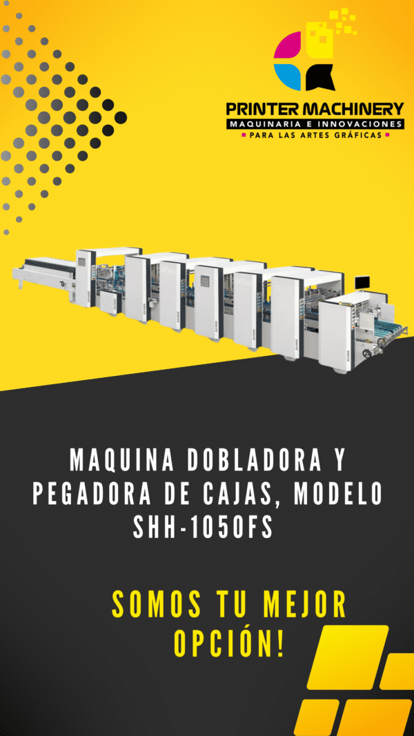 Maquina dobladora y pegadora de cajas, modelo SHH-1050FS