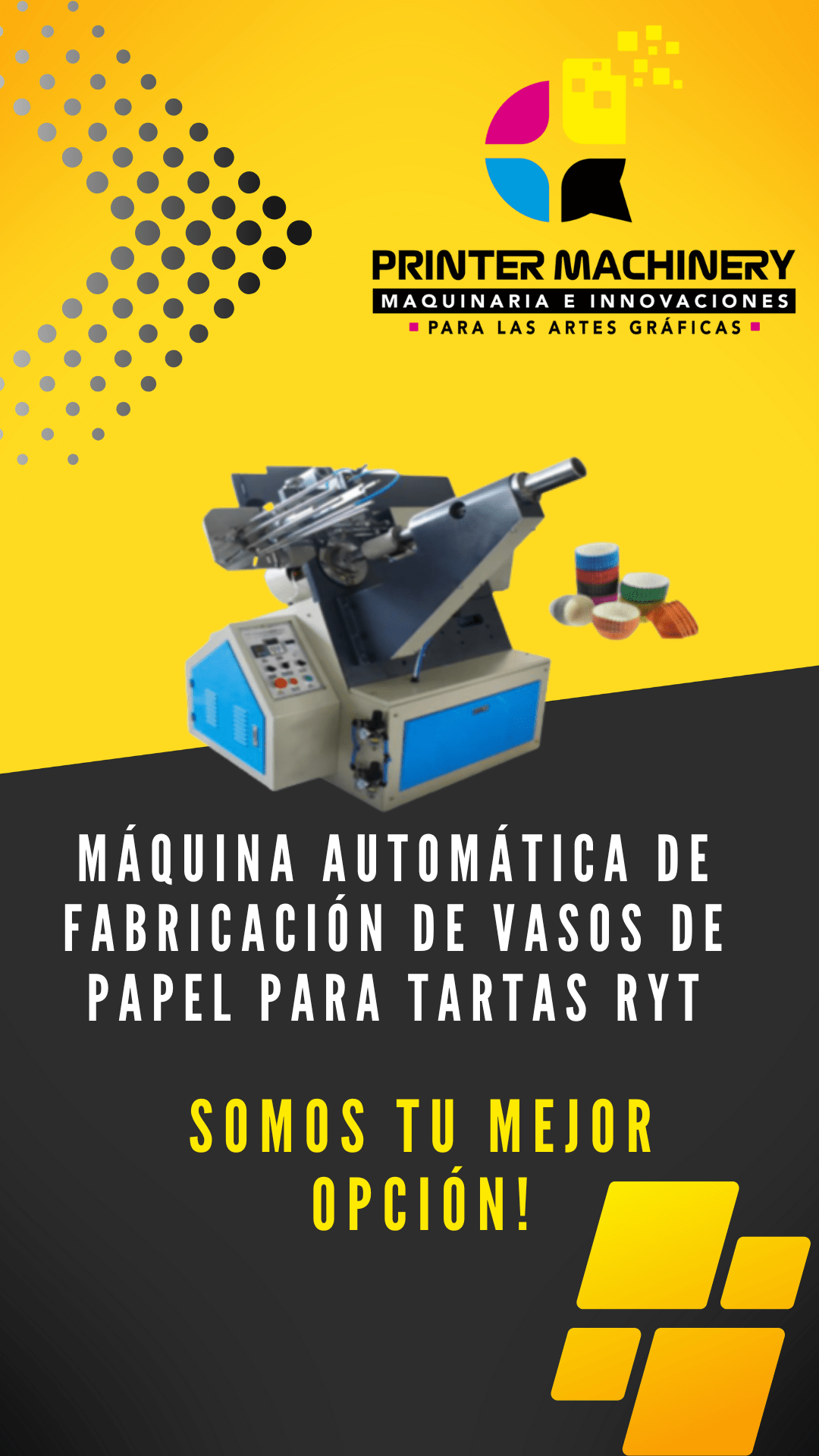 Máquina automática de fabricación de vasos de papel para tartas RYT