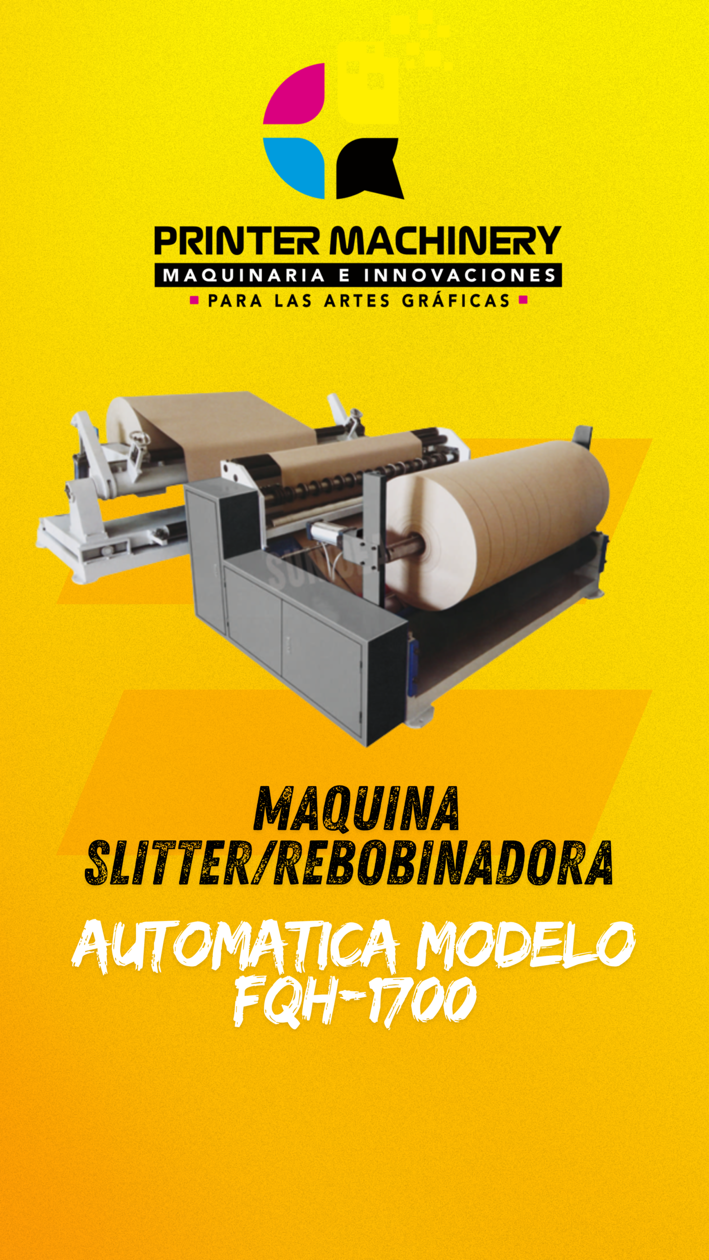 Maquina SLITTER/REBOBINADORA Automatica Modelo FQH-1700
