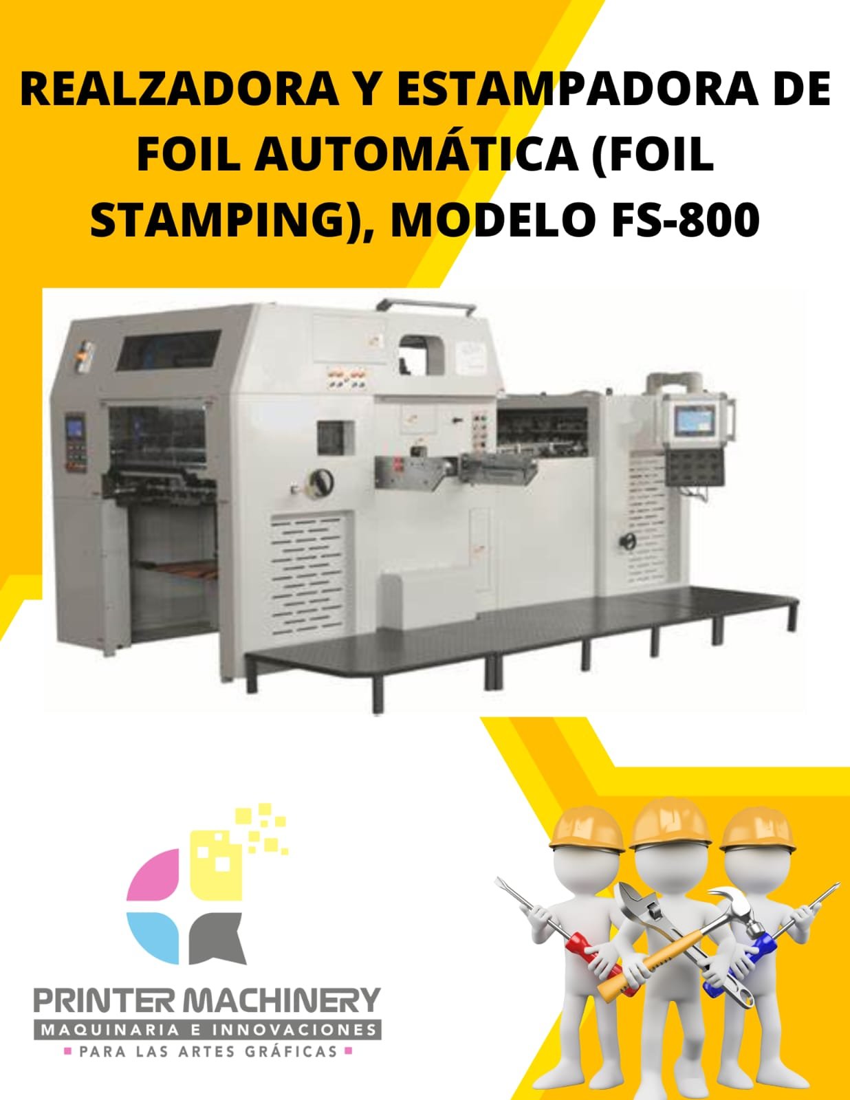 REALZADORA Y ESTAMPADORA DE FOIL AUTOMÁTICA (FOIL STAMPING), MODELO FS-800
