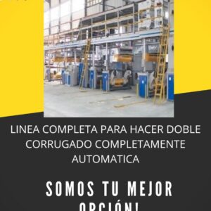 LINEA COMPLETA PARA HACER DOBLE CORRUGADO COMPLETAMENTE AUTOMATICA, MODELO JCBL150-1800-II
