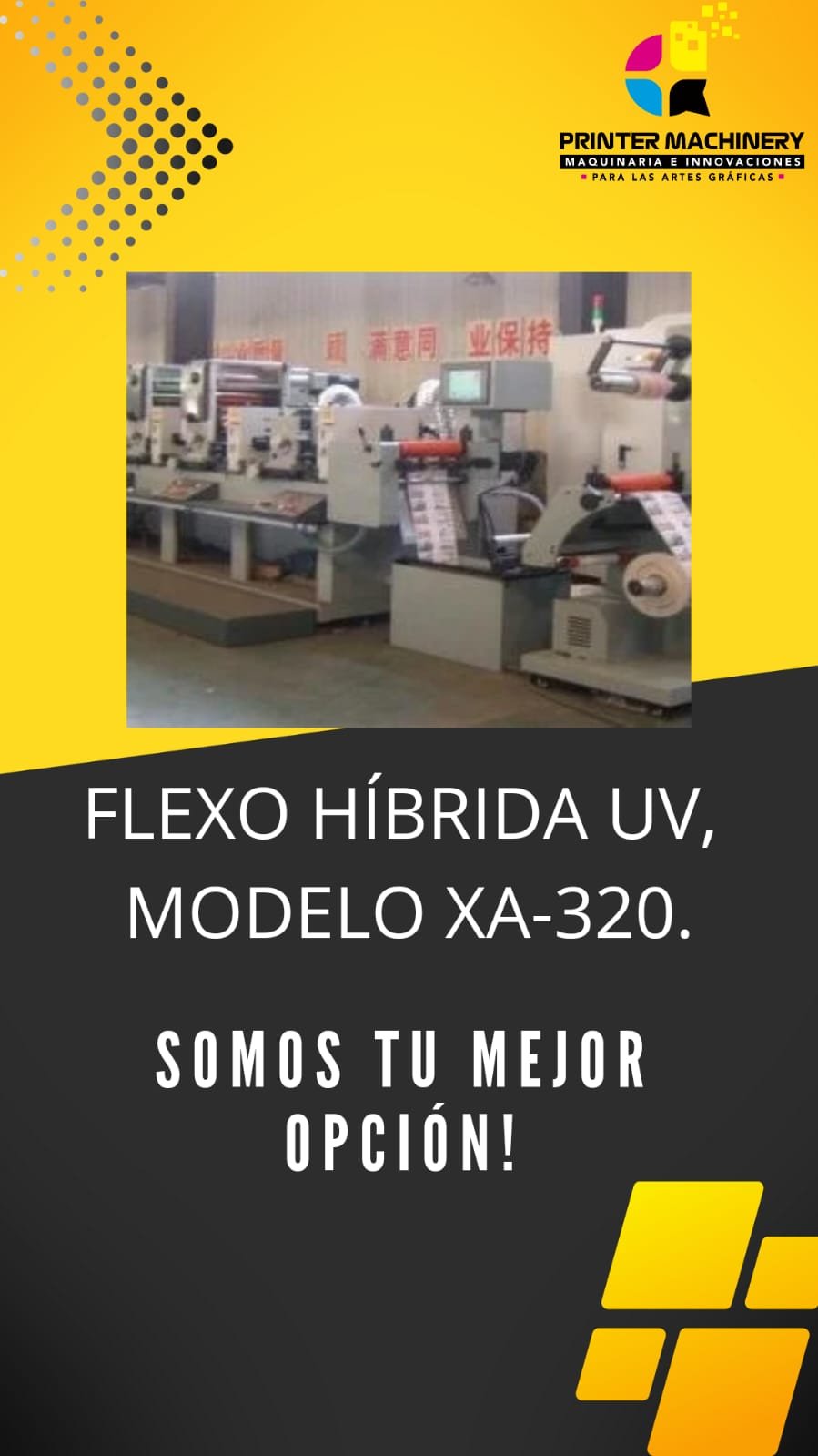 FLEXO HÍBRIDA UV, MODELO XA-320.