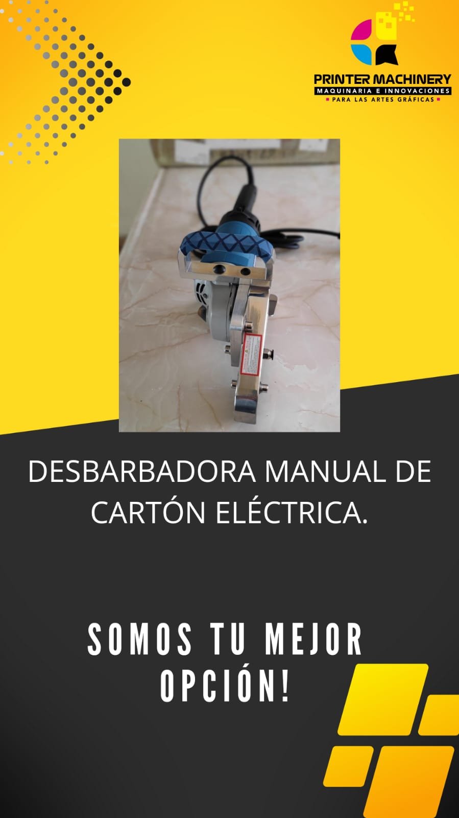 DESBARBADORA MANUAL DE CARTÓN ELÉCTRICA.