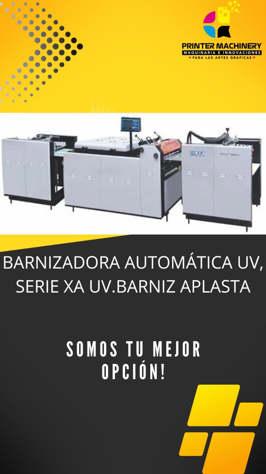 BARNIZADORA AUTOMÁTICA UV, SERIE XA UV.BARNIZ APLASTA