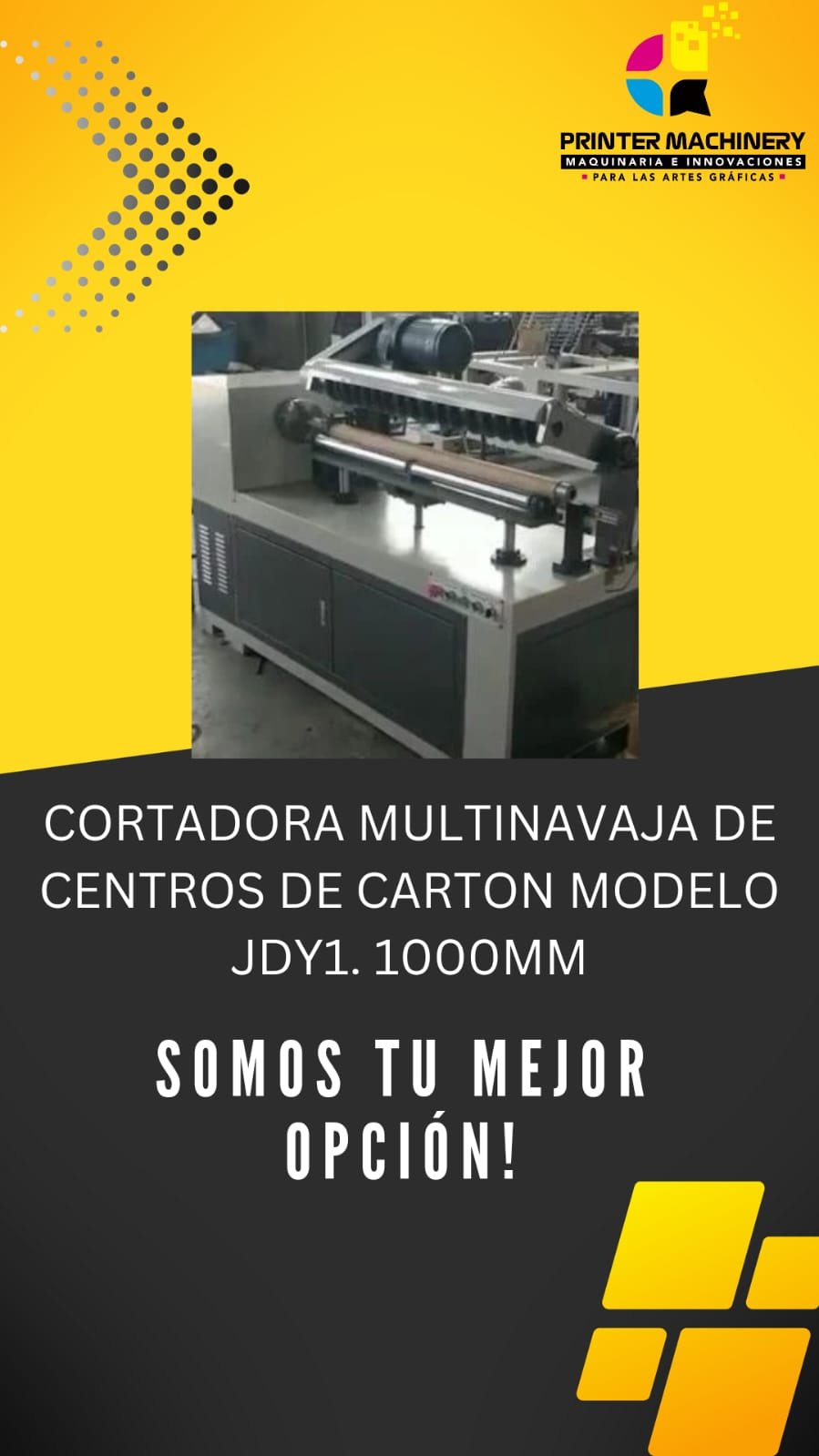 CORTADORA MULTINAVAJA DE CENTROS DE CARTON MODELO JDY1. 1000MM
