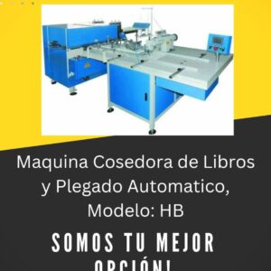Maquina Cosedora de Libros y Plegado Automatico, Modelo: HB