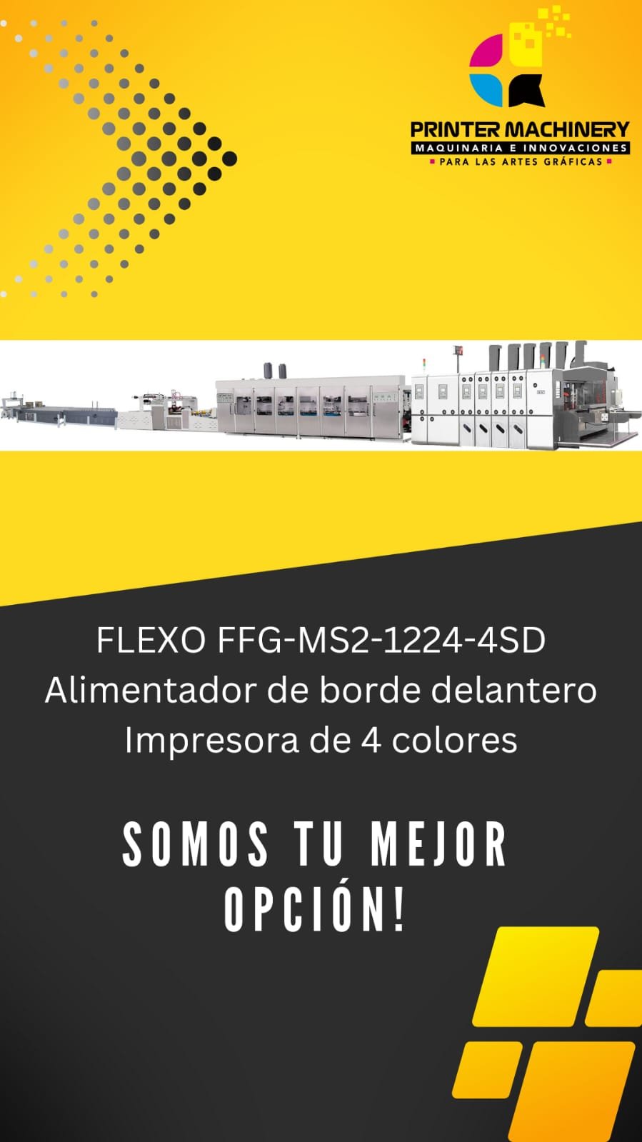 FLEXO FFG-MS2-1224-4SD Alimentador de borde delantero Impresora de 4 colores