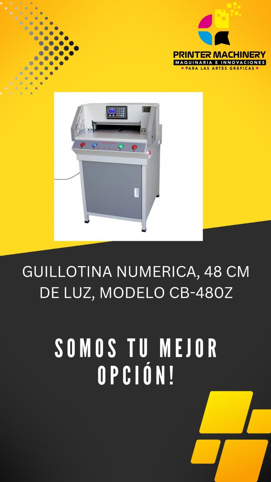 GUILLOTINA NUMERICA, 48 CM DE LUZ, MODELO CB-480Z.