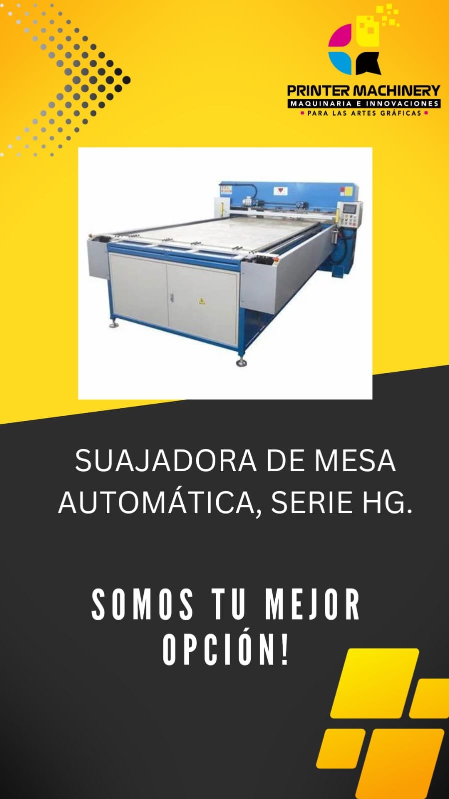 SUAJADORA DE MESA AUTOMÁTICA, SERIE HG.