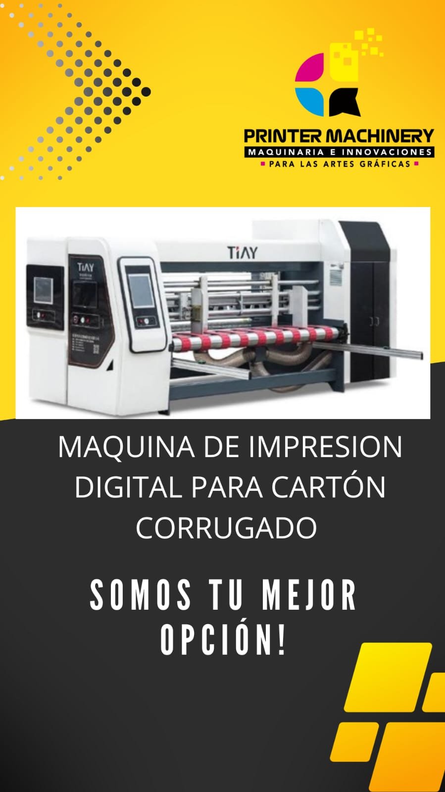 MAQUINA DE IMPRESION DIGITAL PARA CARTON CORRUGADO