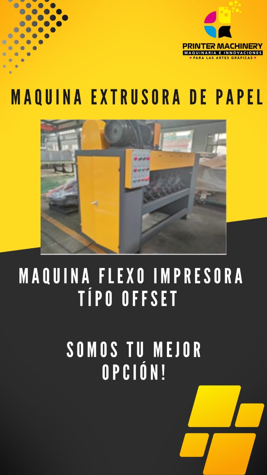 Maquina extrusora de papel